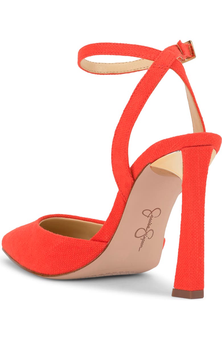 Jessica Simpson Ocanna Ankle Strap Pointed Toe Pump, Alternate, color, Orange 04