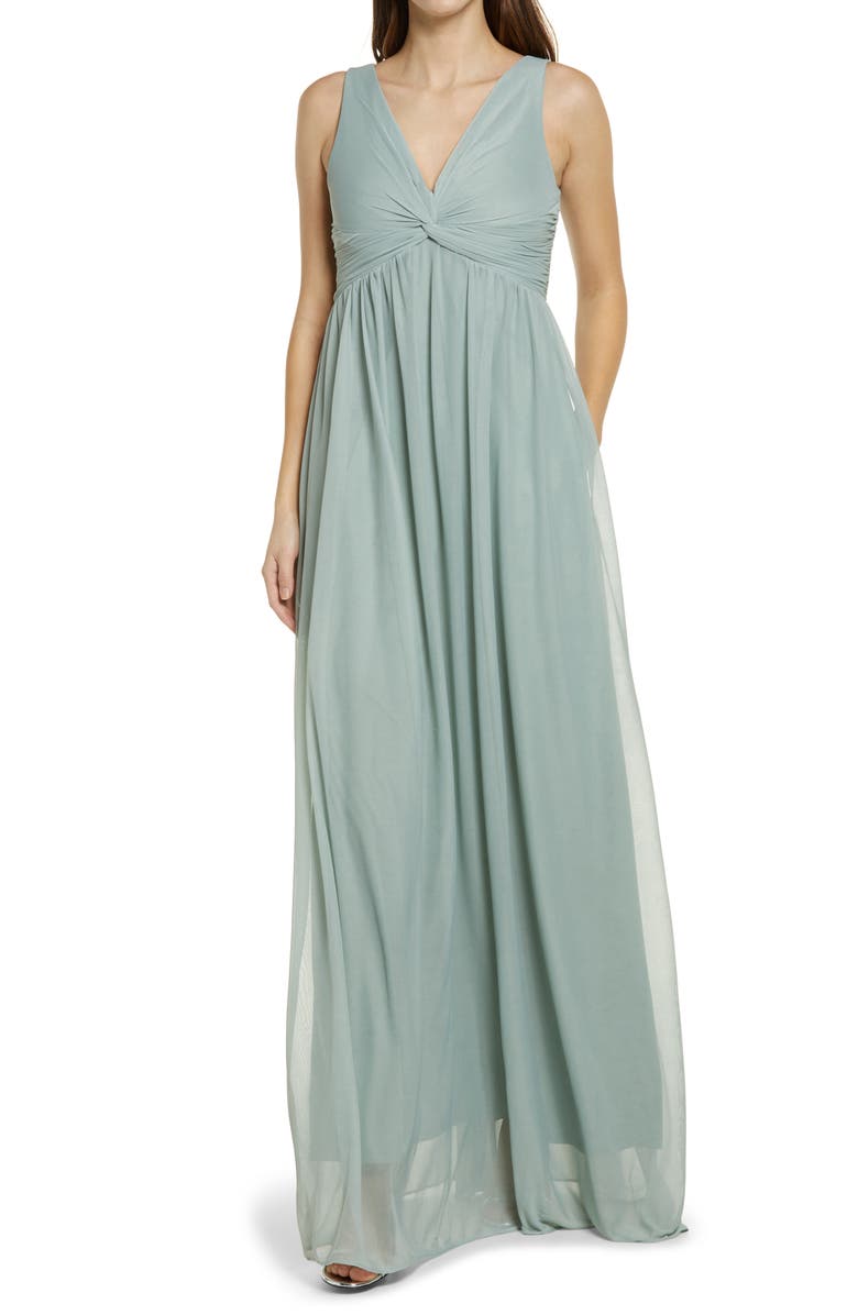 BIRDY GREY Lianna Empire Waist Sleeveless Gown, Main, color, 