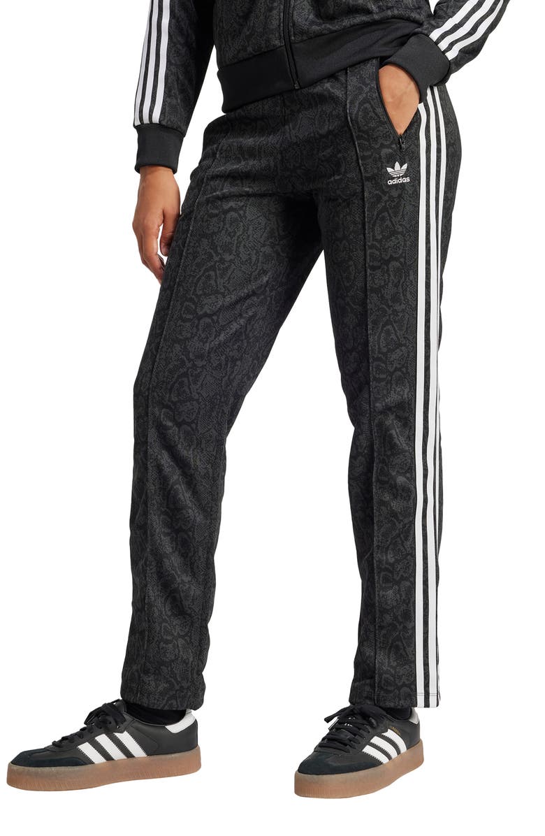 adidas Originals Firebird Snakeskin Print Recycled Polyester Track Pants, Main, color, 
