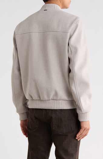 Faux Wool Bomber Jacket