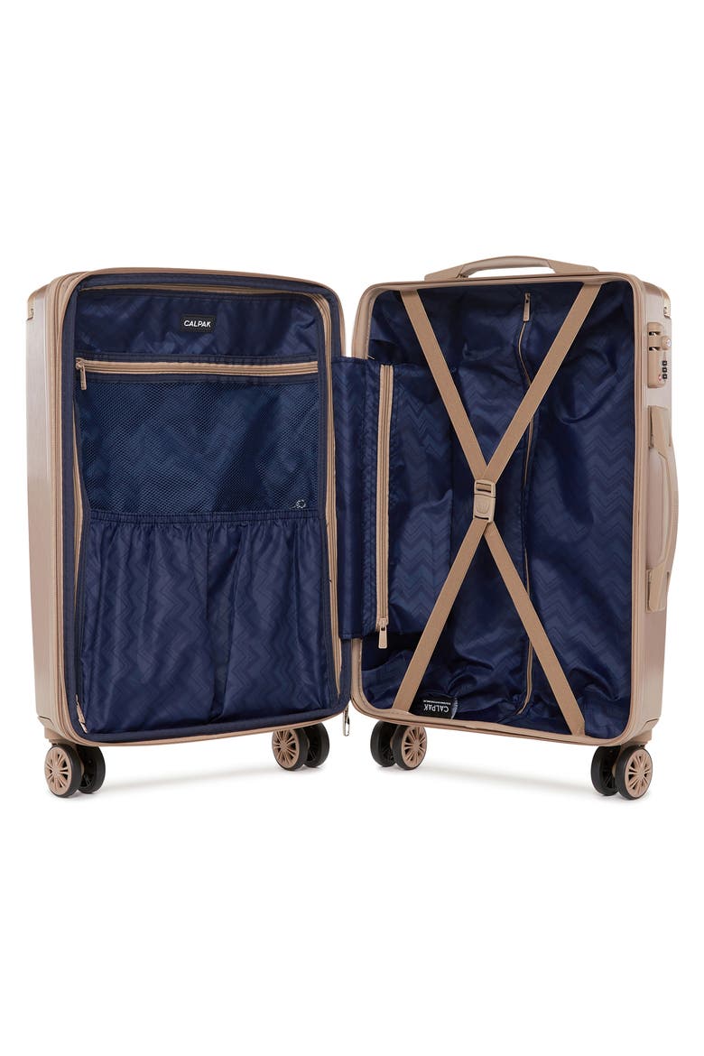 Ambeur 22-Inch Rolling Spinner Carry-On, Alternate, color, GOLD