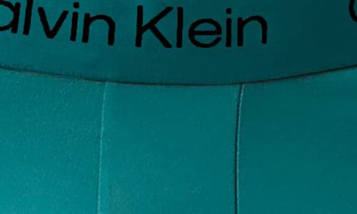 Calvin Klein 3-pack Low Rise Microfiber Stretch Boxer Briefs In Ink/pale Lime/teal