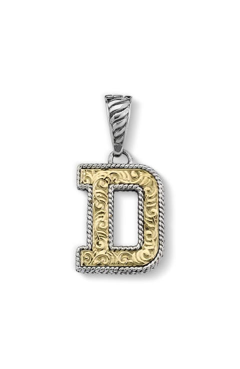 Two-Tone Initial Pendant