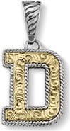 SAMUEL B. Two-Tone Initial Pendant