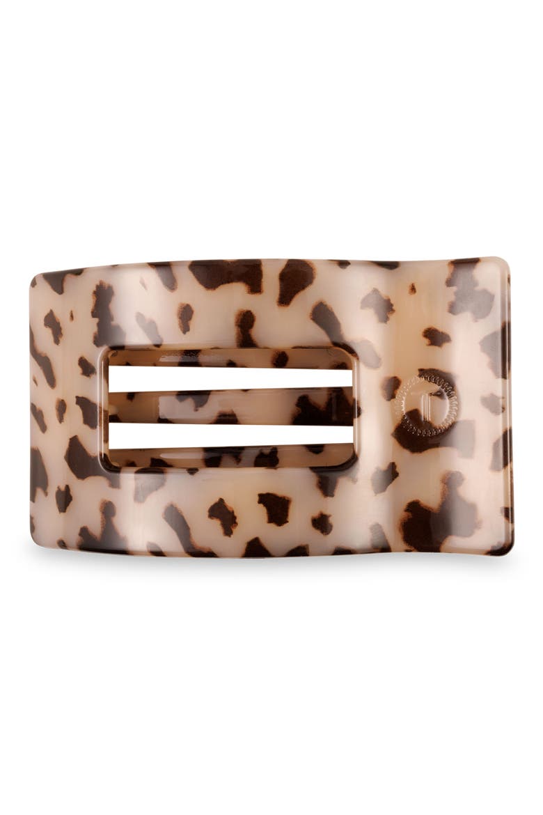 Medium Flat Rectangle Hair Clip, Main, color, BLONDE TORTOISE