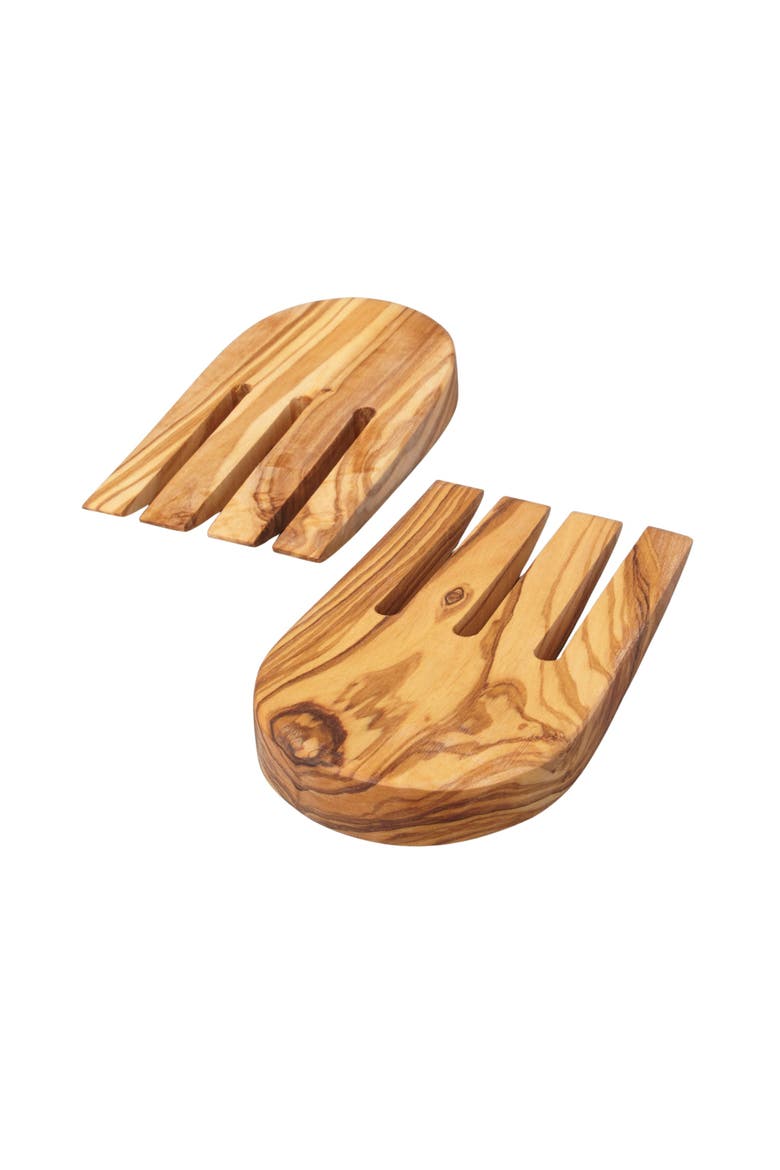 Olive Wood Salad Hands, Main, color, Olive Wood