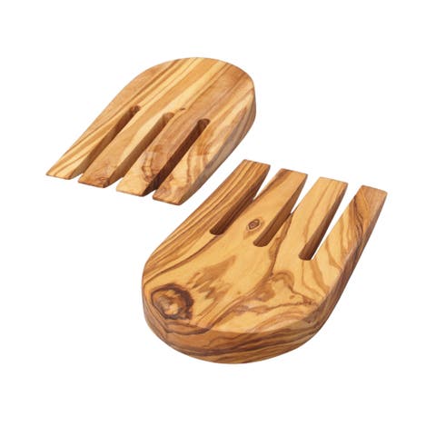 Olive Wood Salad Hands