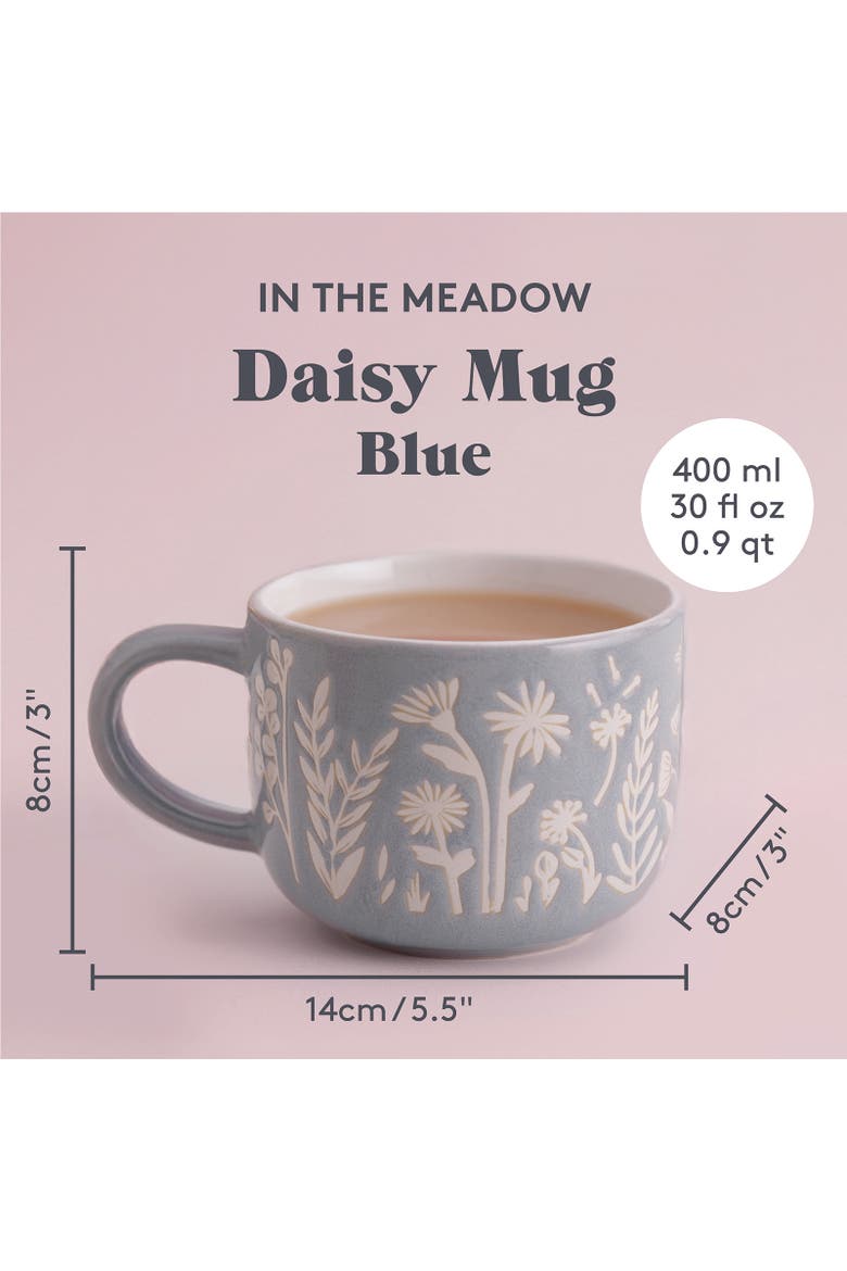 In The Meadow Blue Daisy Mug 13.5oz, Alternate, color, Blue