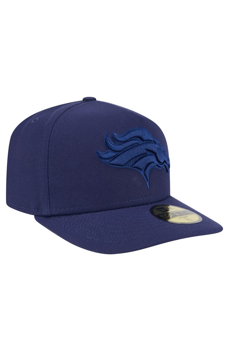 New Era Men's New Era Navy Denver Broncos Color Pack A-Frame 59FIFTY Fitted Hat, Alternate, color, 