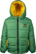 John Deere Quilted Hooded Puffer Jacket