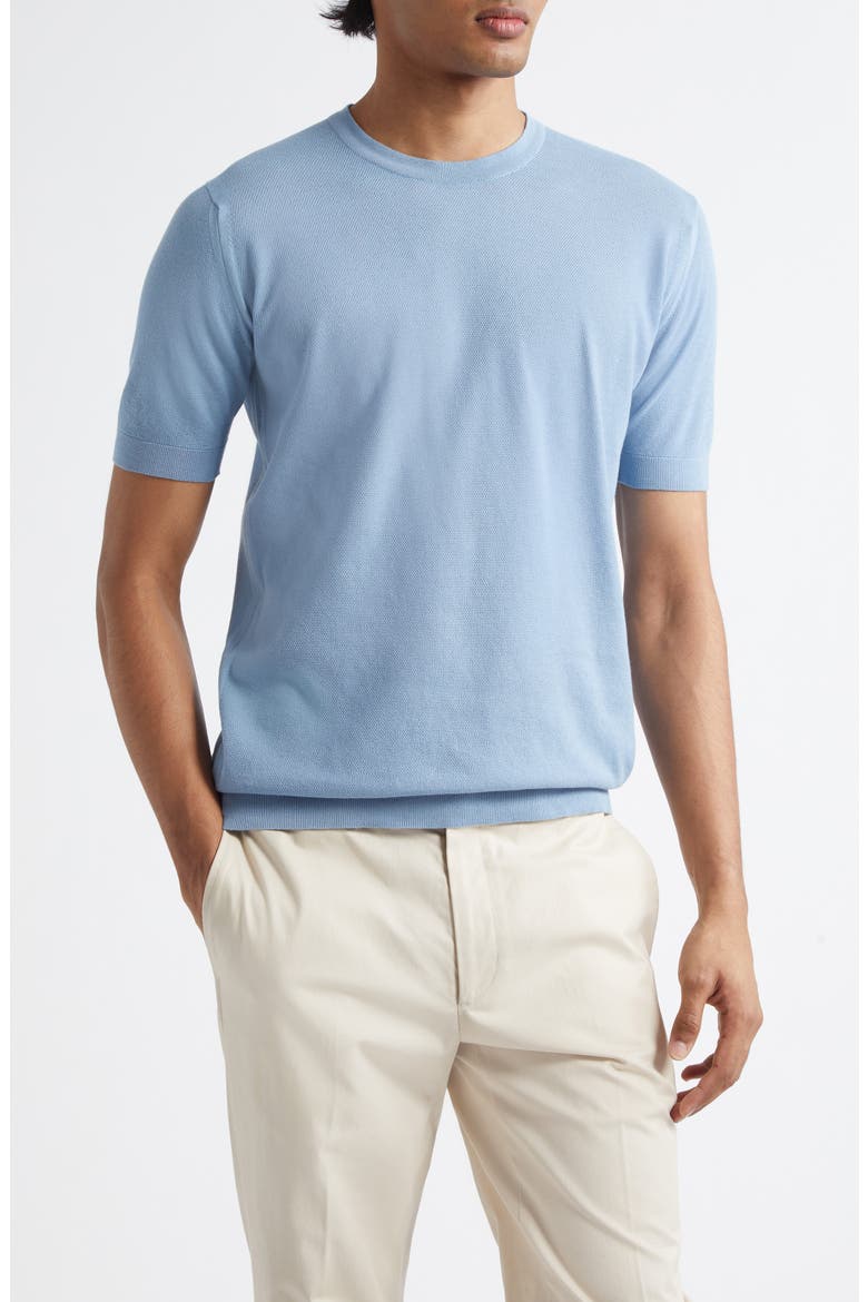 Park Cotton Piqué T-Shirt, Main, color, SEA GLASS