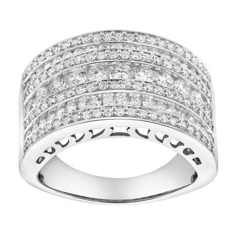 Vero 14K Gold Round Diamond Studded Dome Ring - 1.34cts