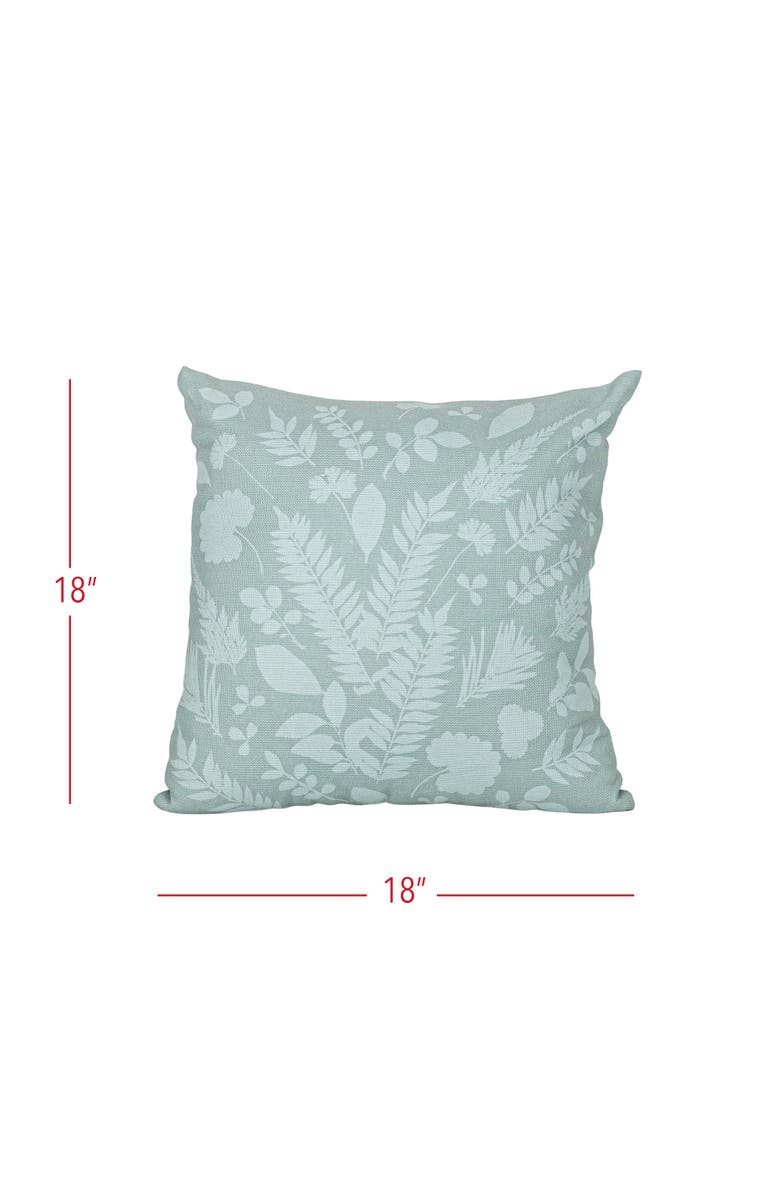 Foreside Home and Garden Sun Print Blue Decorative Indoor/Outdoor Accent Throw Pillow, 18" x 18", Alternate, color, Blue