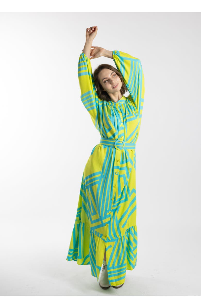 Le Fafo Laia Dress, Alternate, color, Yellow Printed