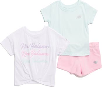 Kids' 3-Piece Tee & Fleece Shorts Set