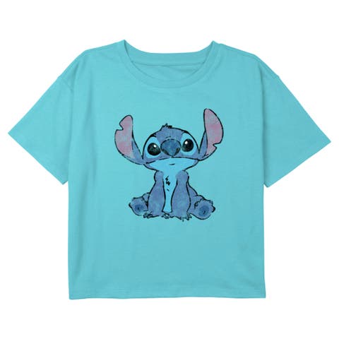 Girl's Lilo & Stitch Watercolor Stitch  Graphic T-Shirt