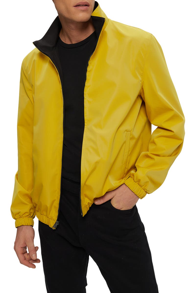 GORSKI Reversible Zip Jacket, Alternate, color, Black/Yellow
