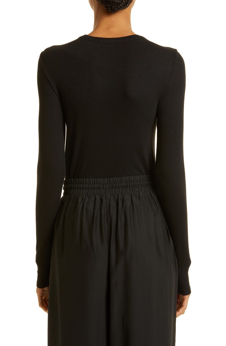 ATM Anthony Thomas Melillo Ribbed Crewneck Long Sleeve Top, Alternate, color, 