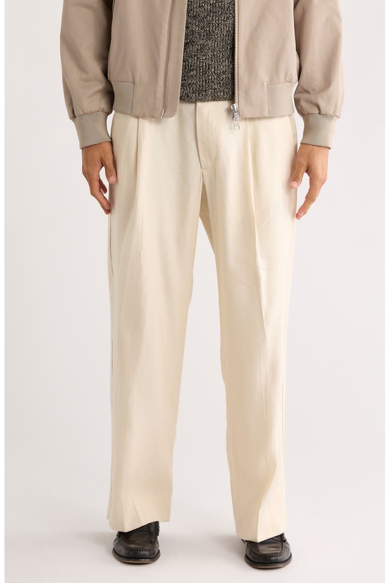 Kay Relaxed Fit Twill Trousers, Main, color, IVORY