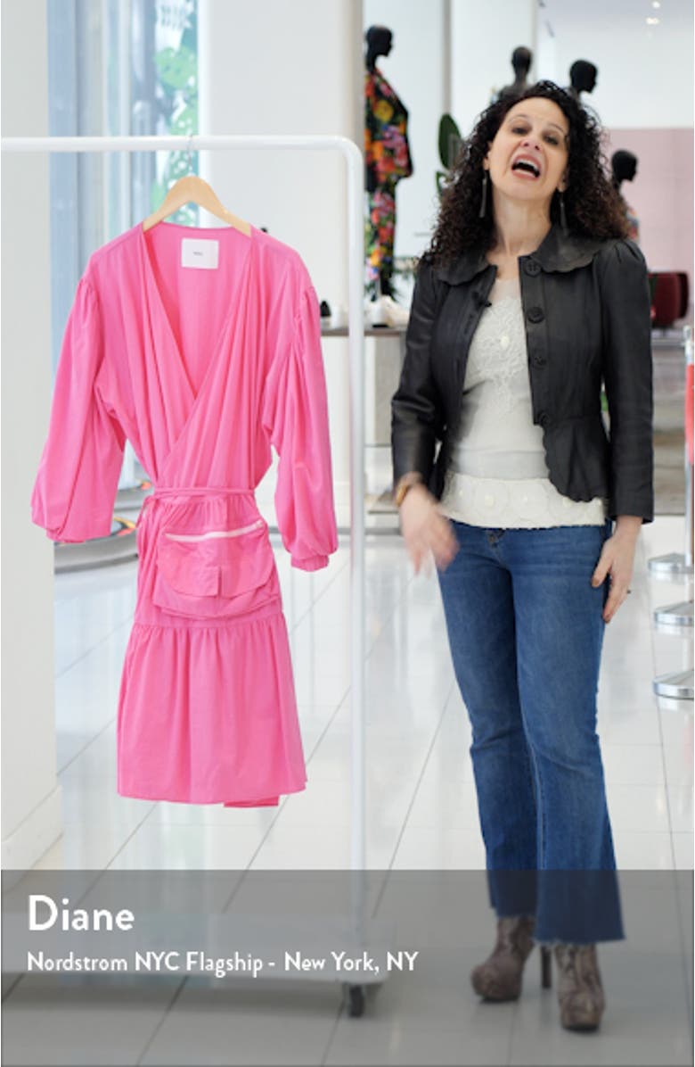 Puff Sleeve Wrap Dress, sales video thumbnail