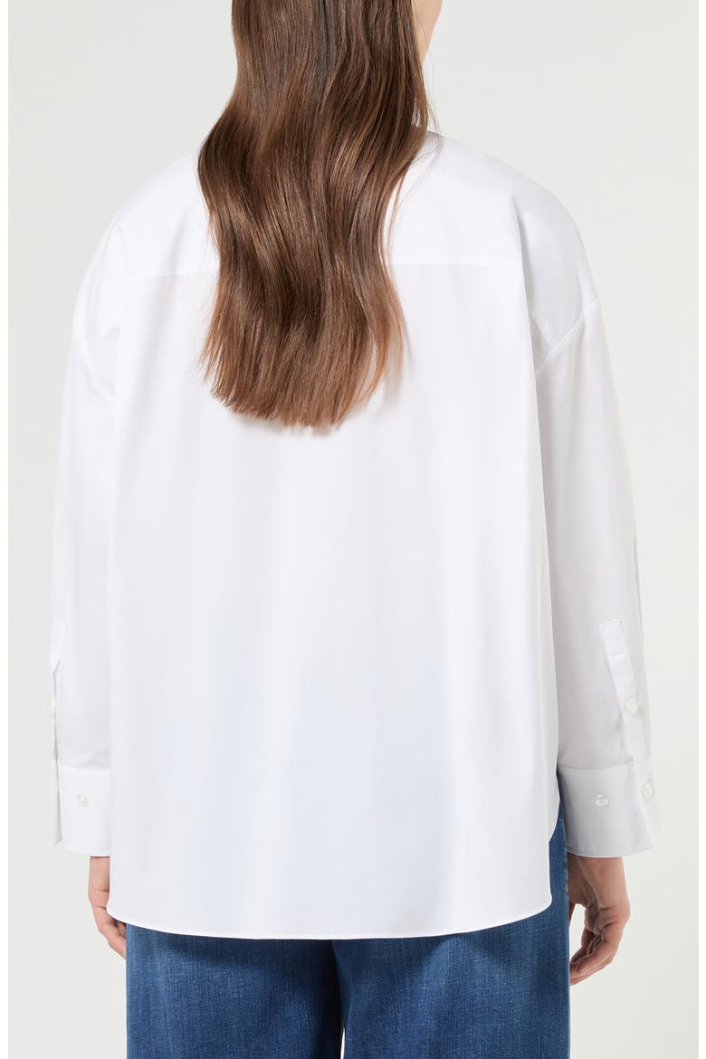 Beaded Long Sleeve Poplin Shirt, Alternate, color, OPTICAL WHITE