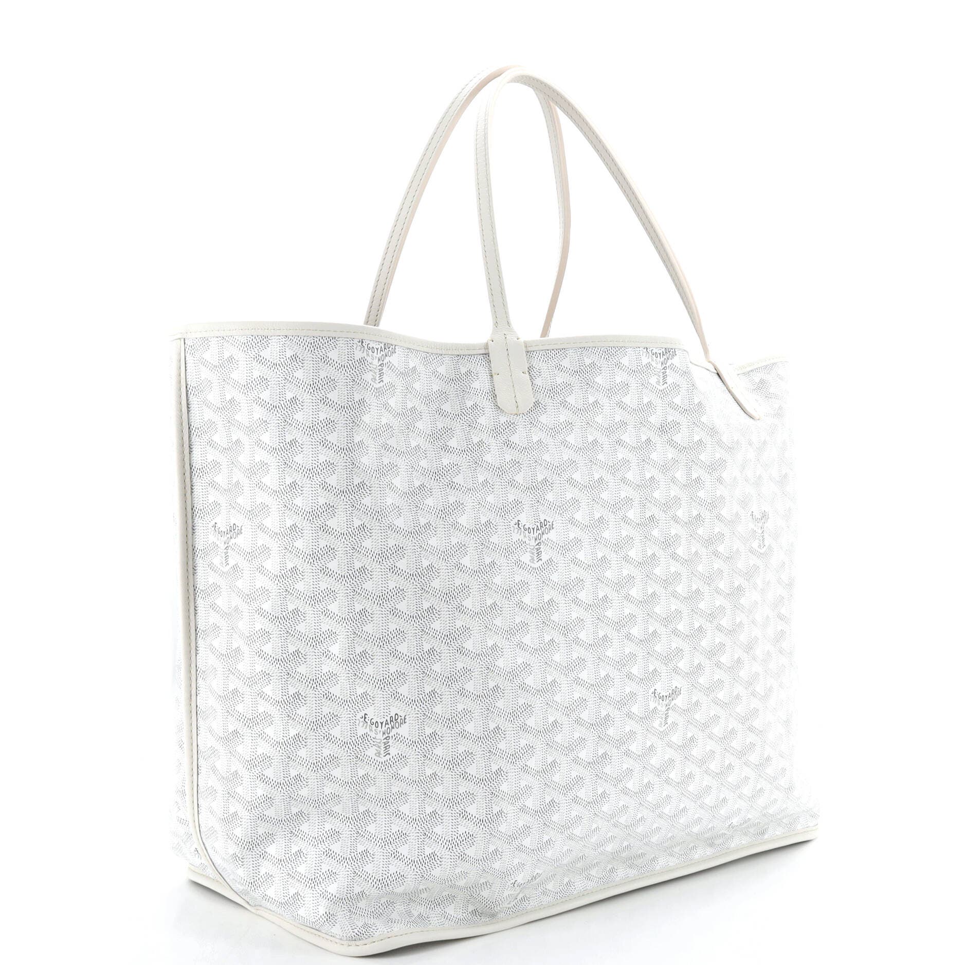 Pre-Owned Goyard Anjou Reversible Tote Coated Canvas GM, Alternate, color, White