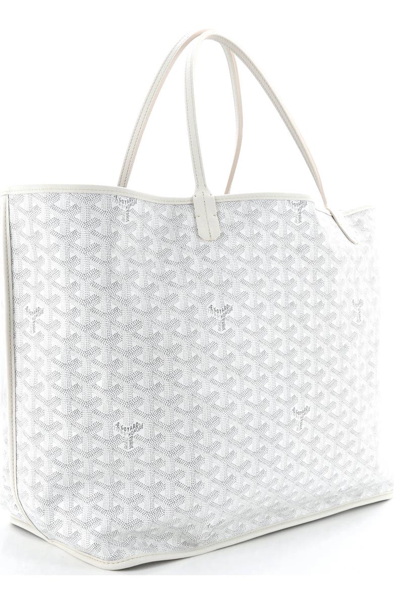 Pre-Owned Goyard Anjou Reversible Tote Coated Canvas GM, Alternate, color, White