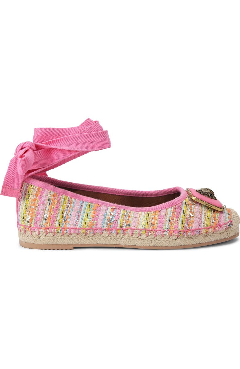 Kurt Geiger London Pimlico Espadrille Ankle Wrap Ballet Flat, Main, color, Pink
