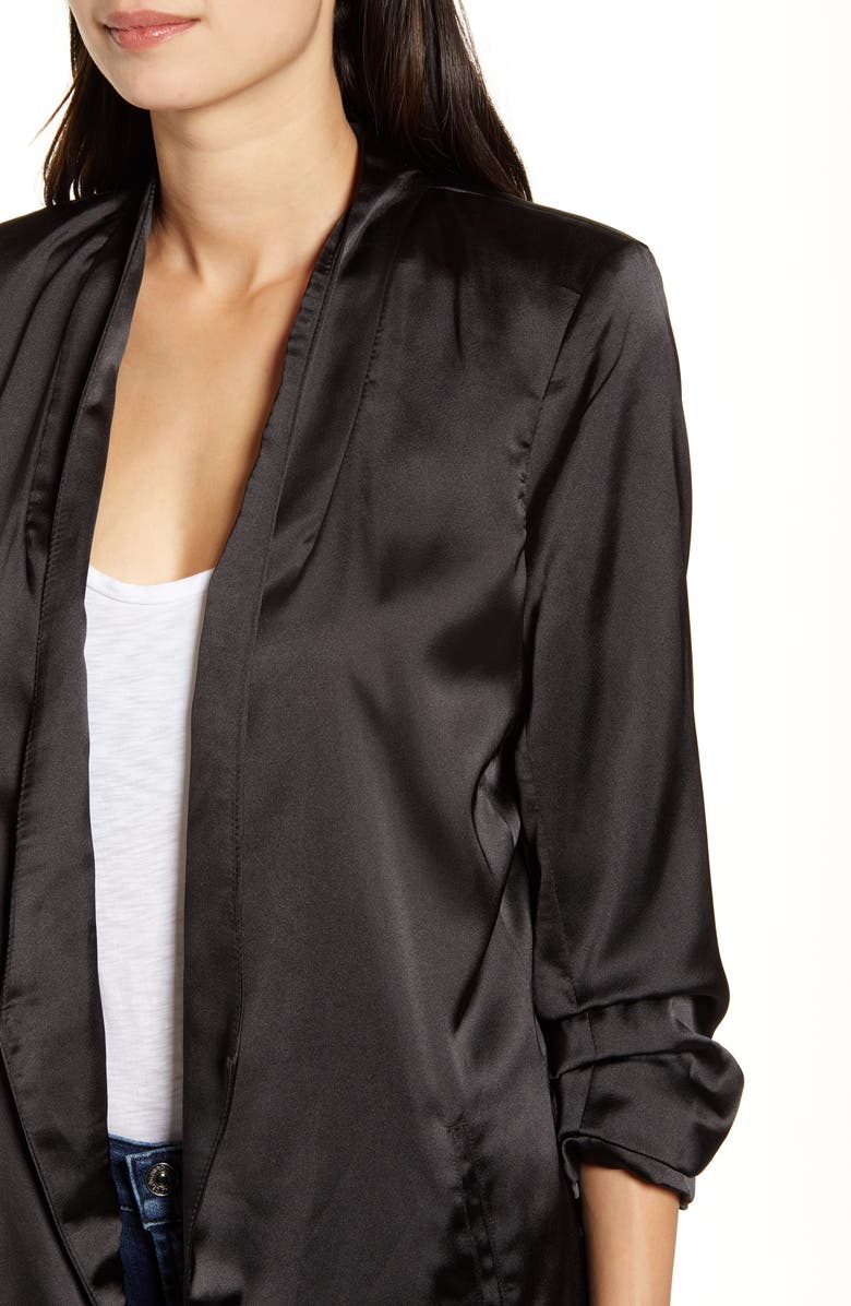 Bishop + Young Satin Blazer, Alternate, color,