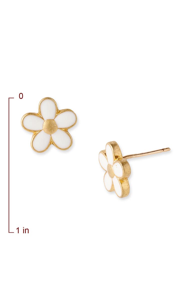 'Daisy Chain' Small Stud Earrings, Alternate, color, CREAM/ GOLD
