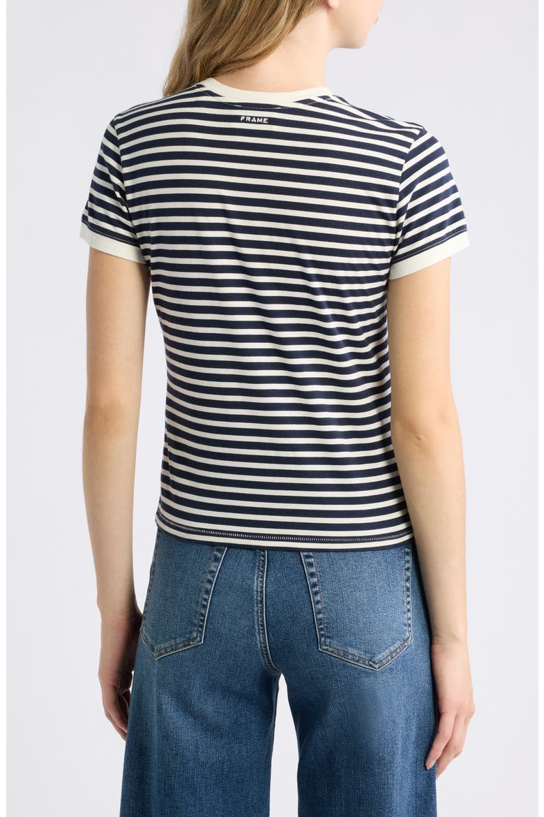 x The Ritz Paris Stripe Logo Graphic Baby Tee, Alternate, color, NAVY MULTI