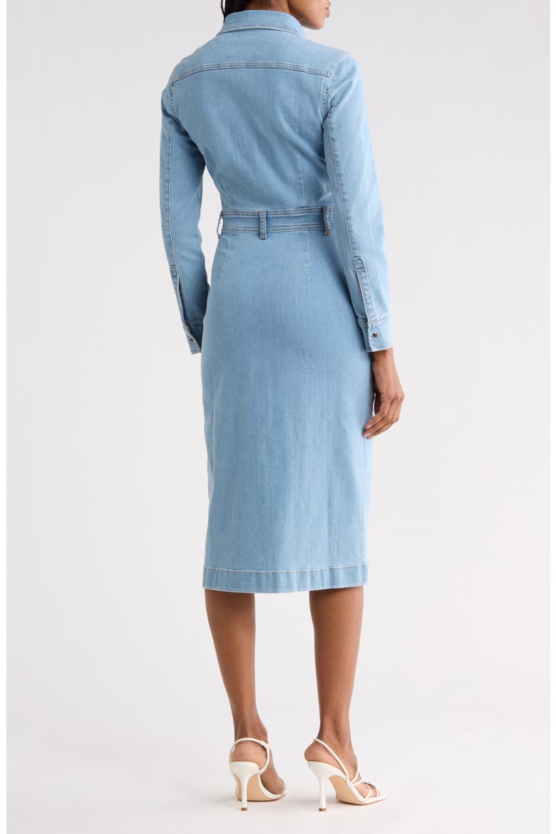 Luxe Long Sleeve Denim Shirtdress, Alternate, color, VISALIA