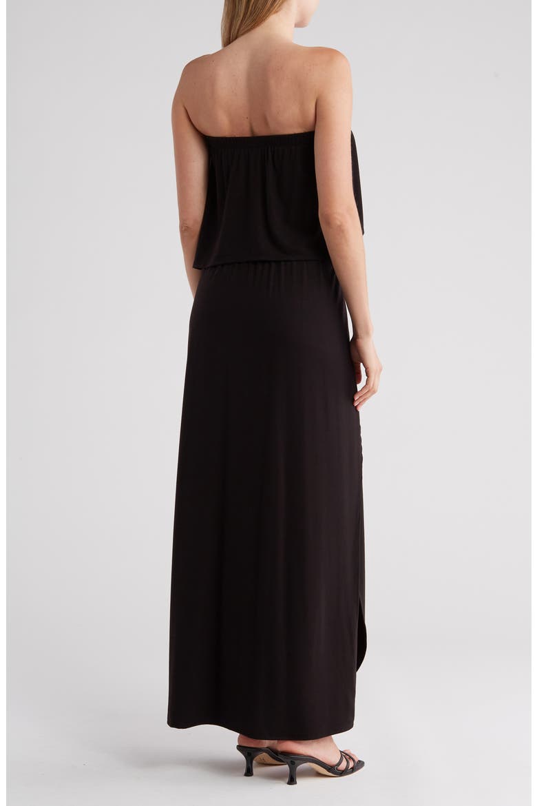 Front Cutout Maxi Dress, Alternate, color, BLACK