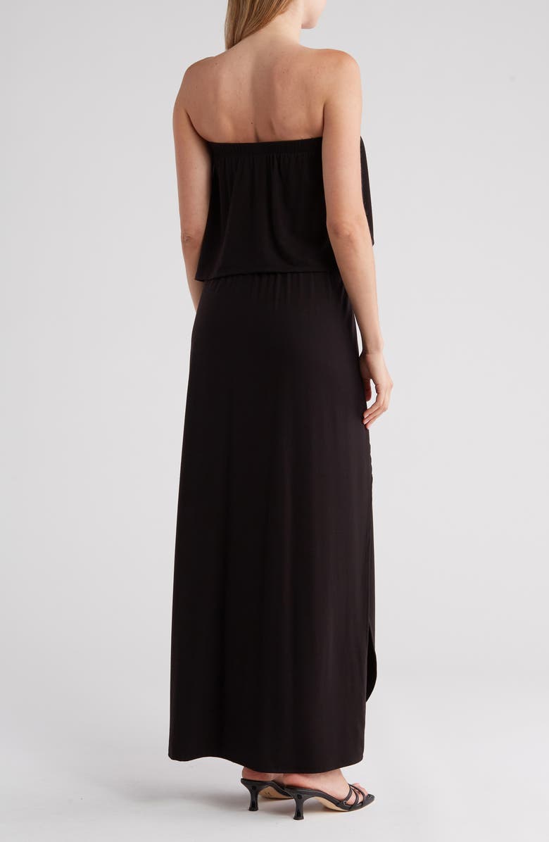 GO COUTURE Front Cutout Maxi Dress, Alternate, color, Black