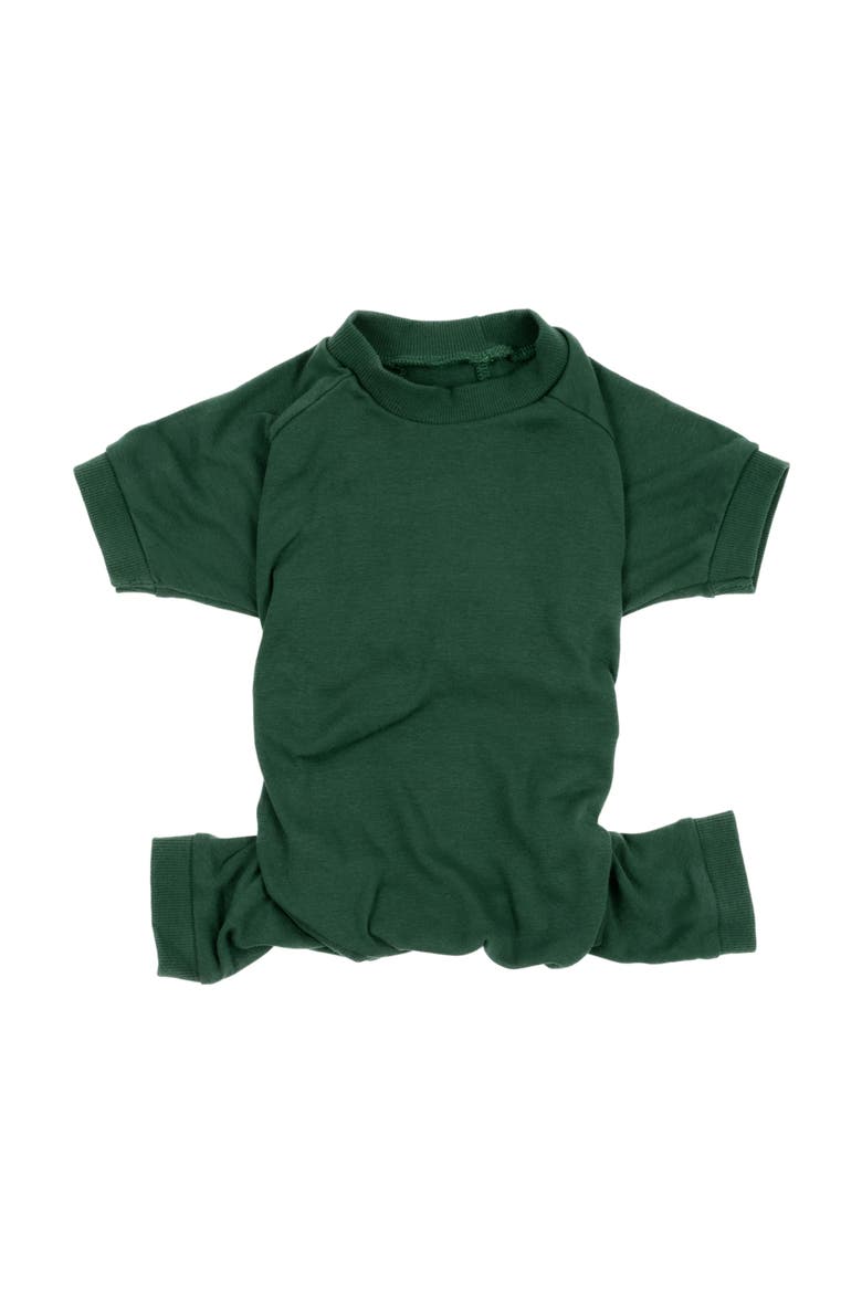 Dog Cotton Solid Matching Family Pajamas, Alternate, color, Uniform Green