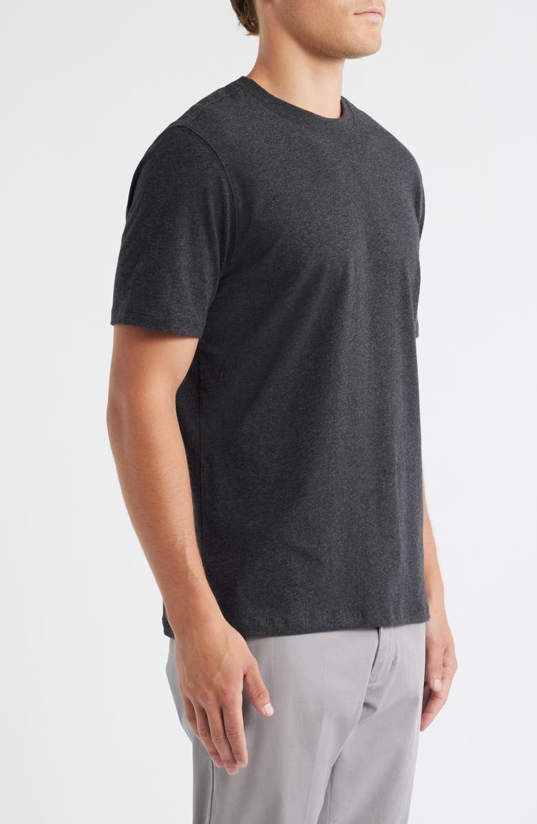 Robert Barakett Colson Mélange Stretch Pima Cotton T-Shirt, Alternate, color, Charcoal