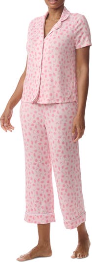Notch Collar Crop Pajamas
