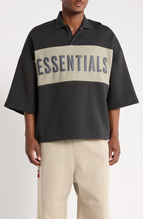 Panelled Logo Graphic Cotton Crop Polo
