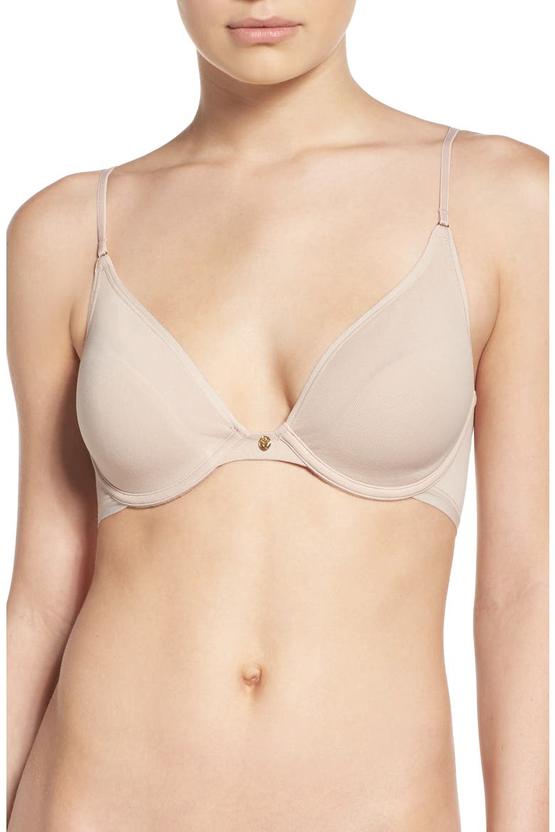 Understated Underwire Contour Bra, Main, color, LIGHT MOCHA