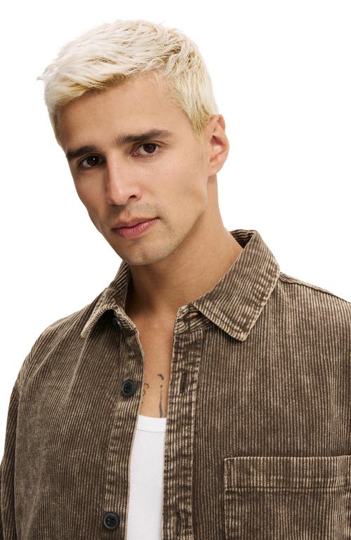 Cotton On Boxy Overshirt In Brown