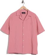 AllSaints Brenne Stretch Organic Cotton Camp Shirt