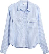 beachlunchlounge Fallon Crop Button-Up Shirt