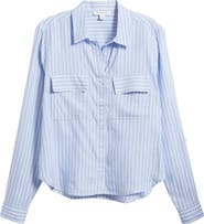 beachlunchlounge Fallon Crop Button-Up Shirt