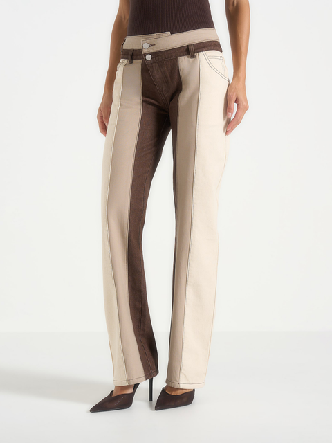 Jacinda Colour Block Straight Leg Jeans