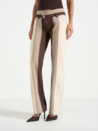 Manière De Voir Jacinda Colour Block Straight Leg Jeans