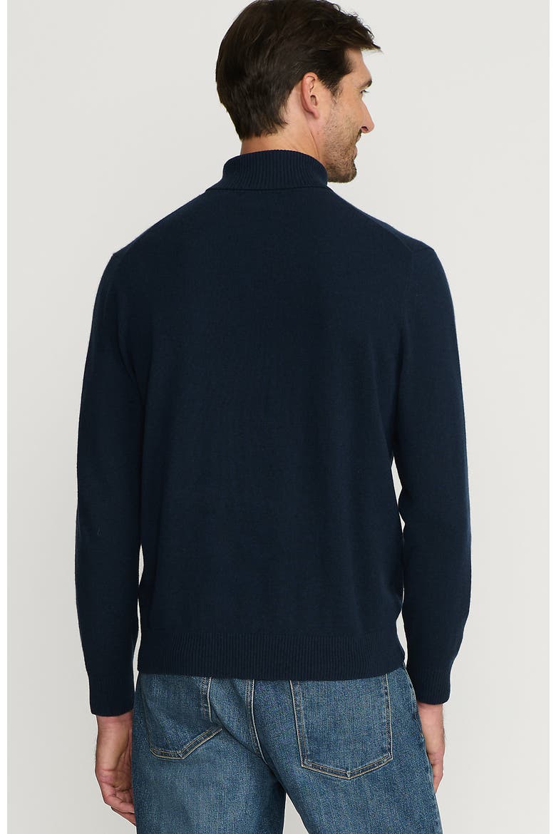 Fine Gauge Cashmere Turtleneck Sweater, Alternate, color, Radiant Navy