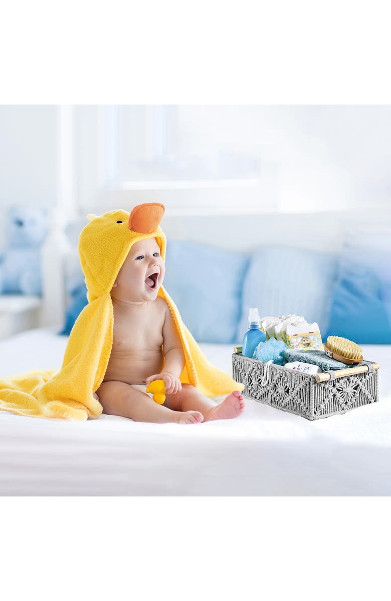 SORBUS 2-Pack Macramé Storage Basket, Alternate, color, Gray