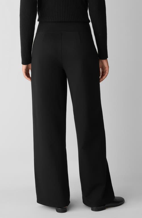 Eileen Fisher High Waist Wide Leg Pants In Black