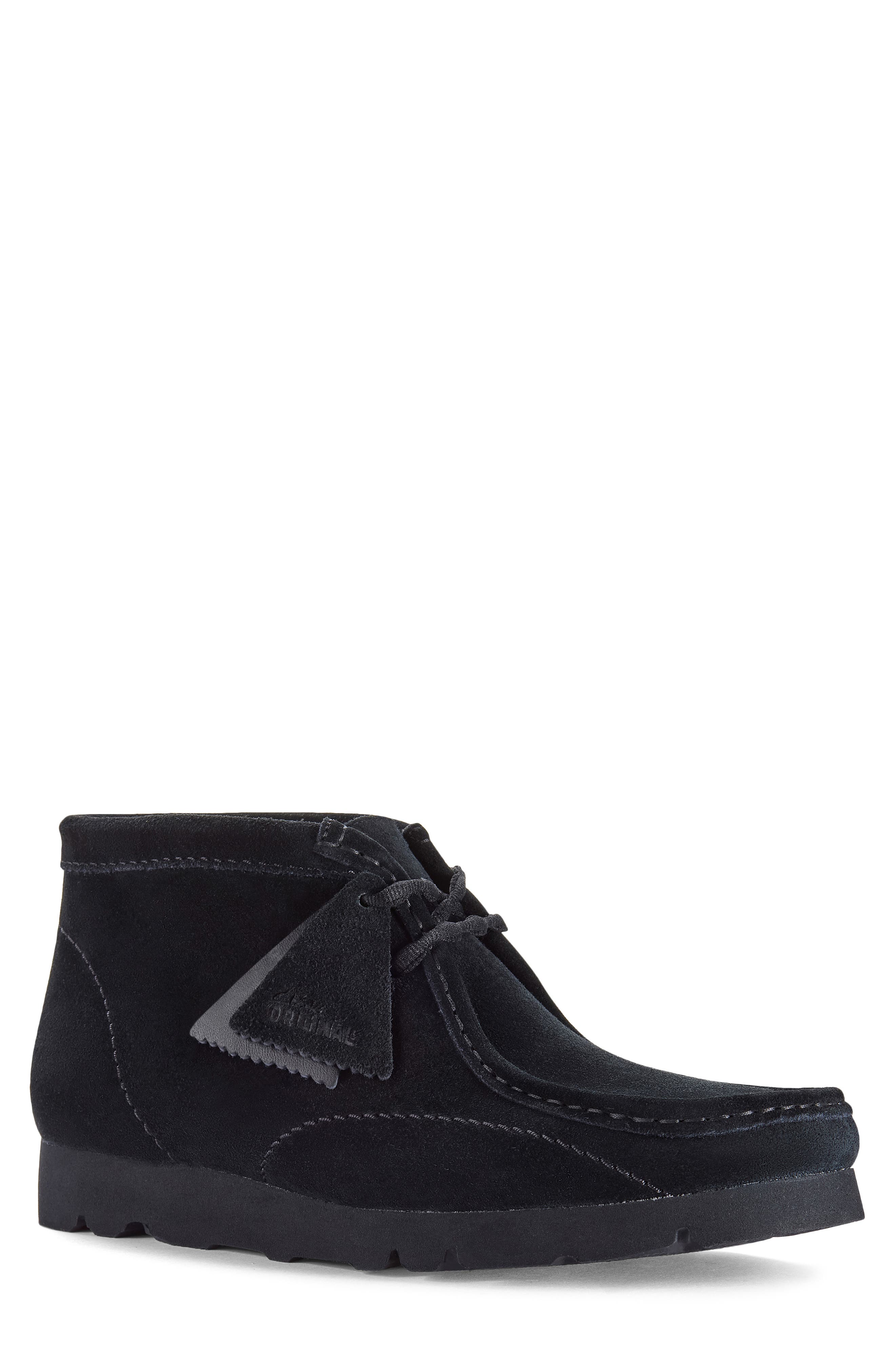 Clarks<sup>®</sup> Originals x Post Archive Faction Wallabee Chukka Boot, Main, color, Black Suede