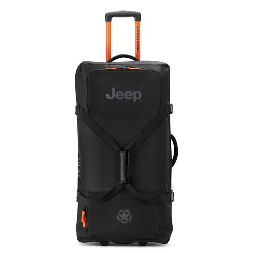 Jeep Js005a 31 Inch Two Wheel Rolling Travel Duffle Bag In Black